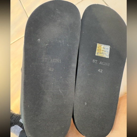 St. Agni Black Lace-Up Minimalist Gladiator Sandals in Size 42 - Picture 8 of 9